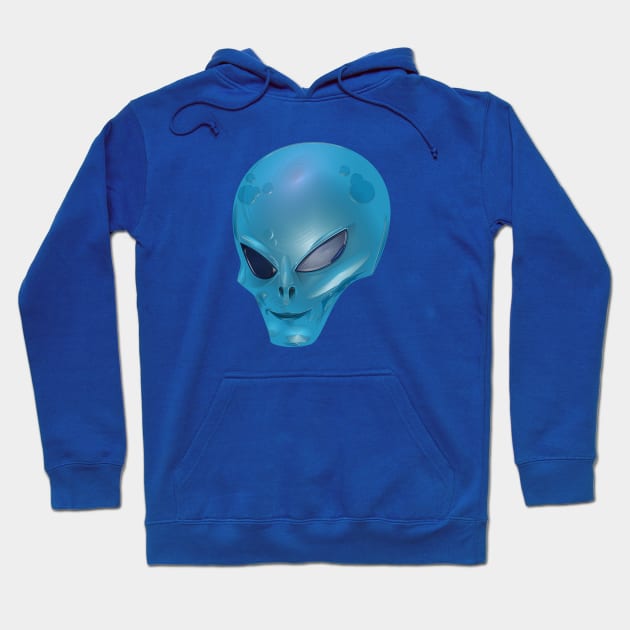 Turquoise Alien Creature Hoodie by The Black Panther